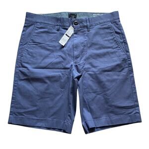 J Crew 9" Stretch Chino Short Men's 29 Dull Navy Regular Fit Flat Front Classic